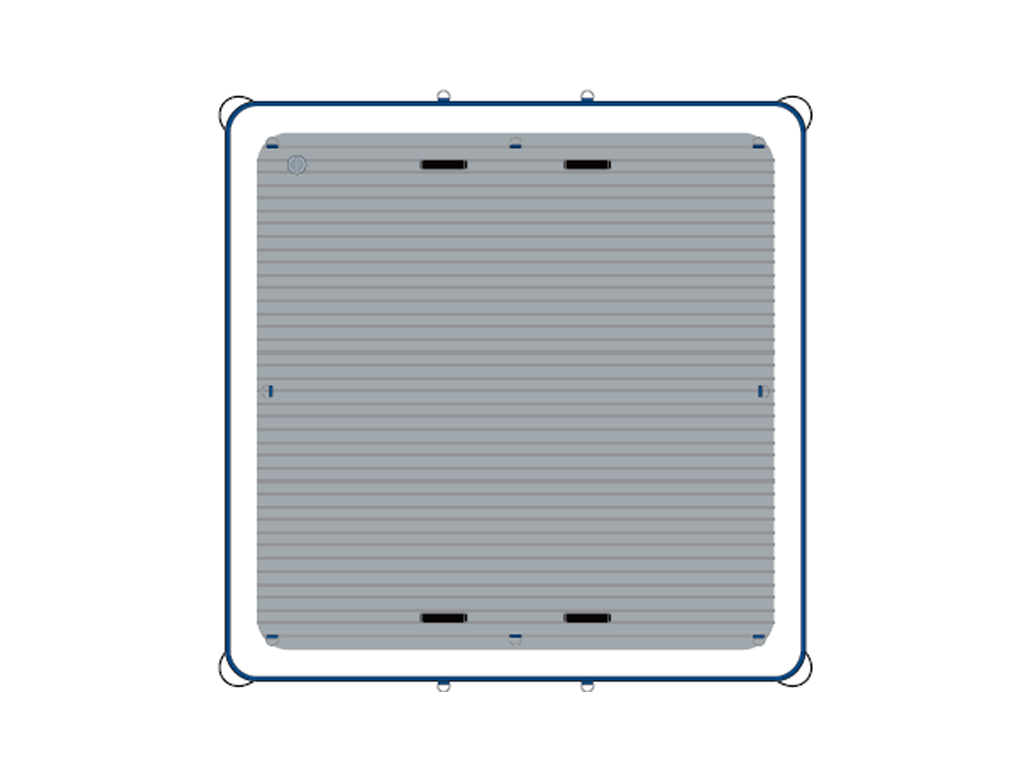 Inflatable 6x6 Square Floating Platform