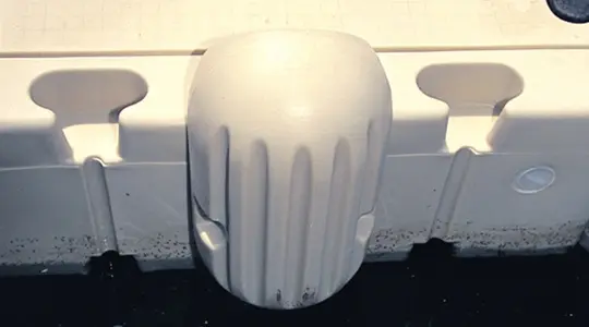 Protection Bumper White Ribs Dome Coupler Pocket