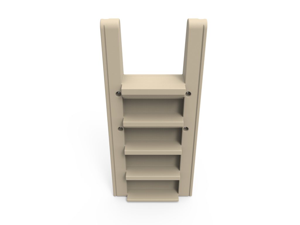 Swim Ladder One-Piece Poly No Exposed Hardware 400lbs Slip-Resistant